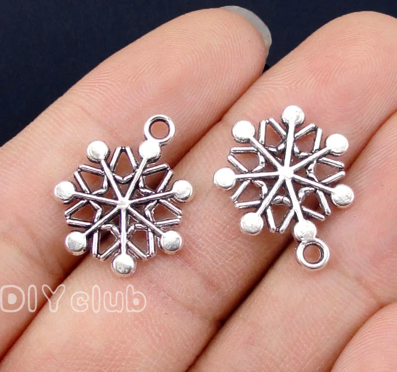 80pcs-античная Серебряная фотоподвеска с 2 сторон 20x17 мм