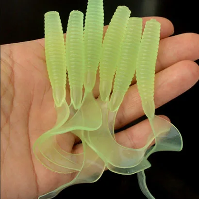 Горячая распродажа 10 шт. Рыбалка мягкие приманки световой личинка пластиковые 7