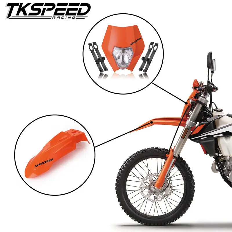 Мотоцикл Байк мотокросс Supermoto УНИВЕРСАЛЬНЫЙ фара обтекатель + передние крылья