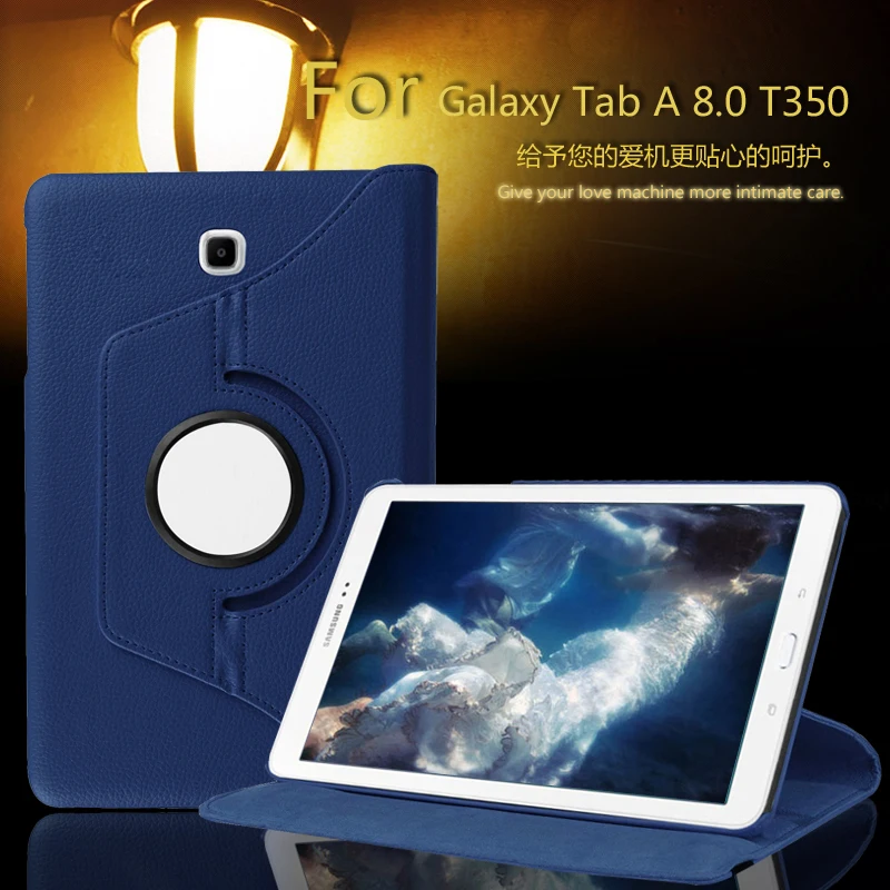 Для samsung Galaxy Tab A 8,0 T350 T351 T355 чехол 360 Вращающийся из искусственной кожи чехол КРЫШКА ДЛЯ samsung P350 P355 8 дюймов планшет