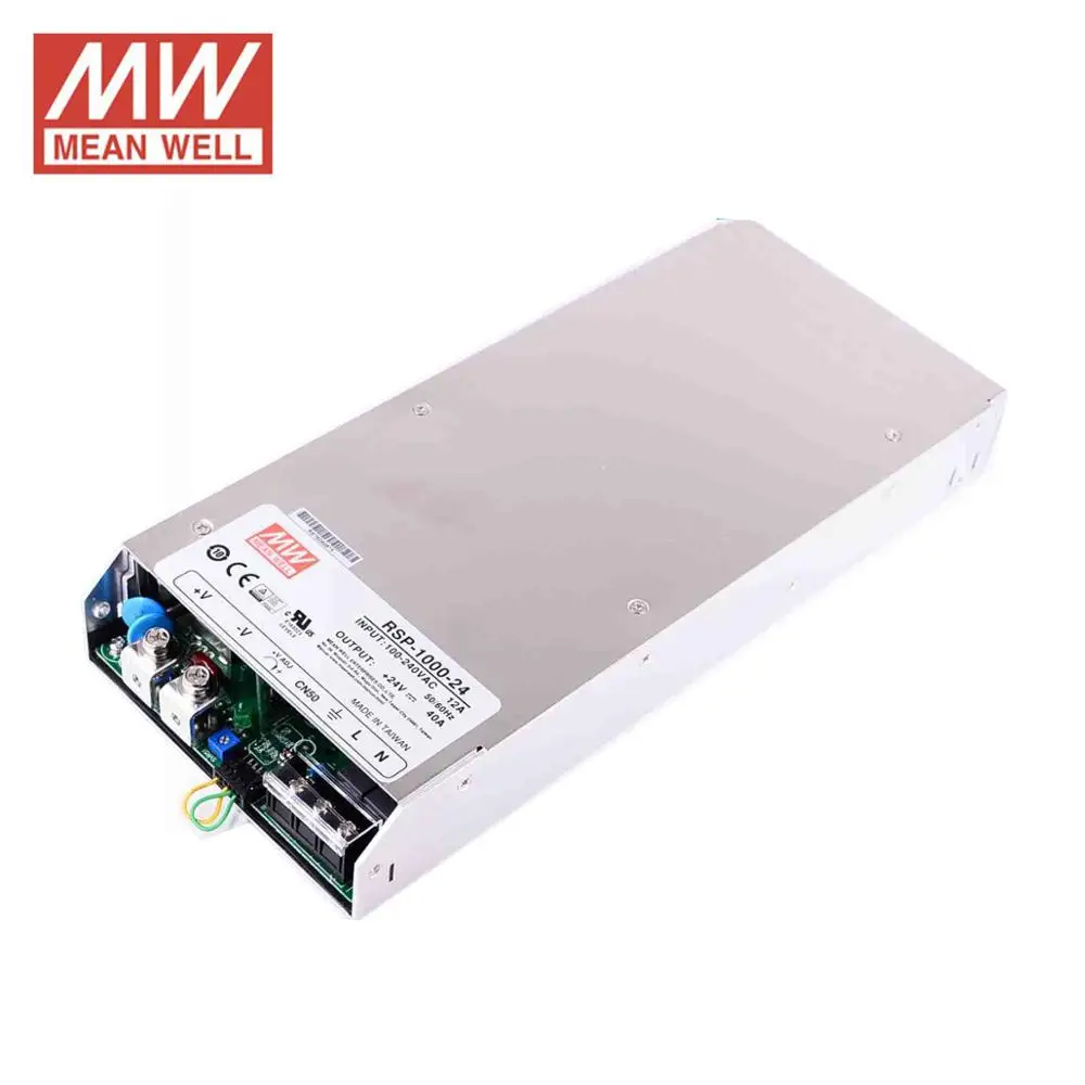 Meanwell RSP 1000W светодиодный драйвер 24 в 12 В 15 27 48 PFC переключатель функций питание