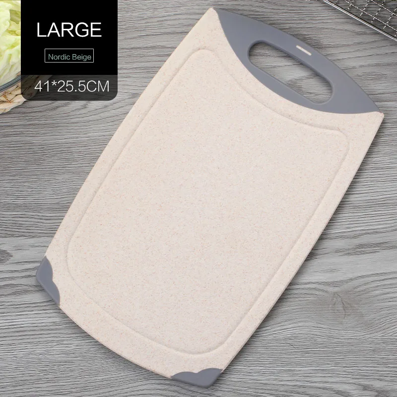 Beige Extra Large WORTHBUY нескользящий режущий блок экологически чистый пшеничный соломенный разделочный блок кухонные фрукты еда Овощной доски кухонные аксессуары - Цвет: Beige Extra Large