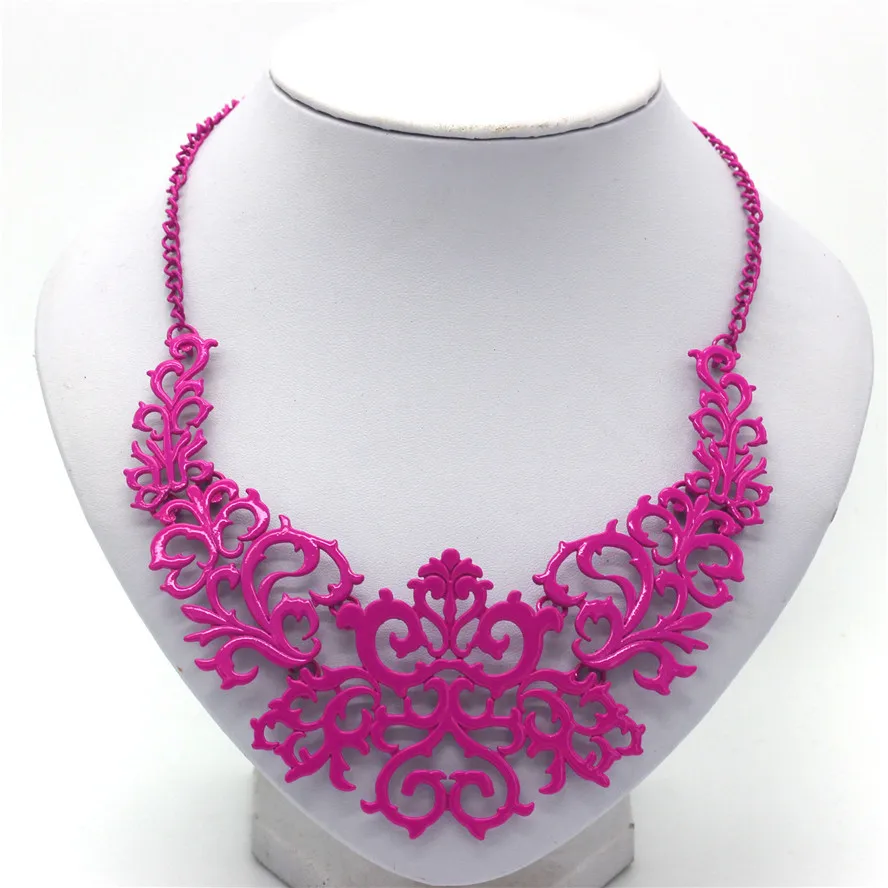 Женское Винтажное колье чокер с полым цветком ожерелье из сплава 3 цвета|jewelry for