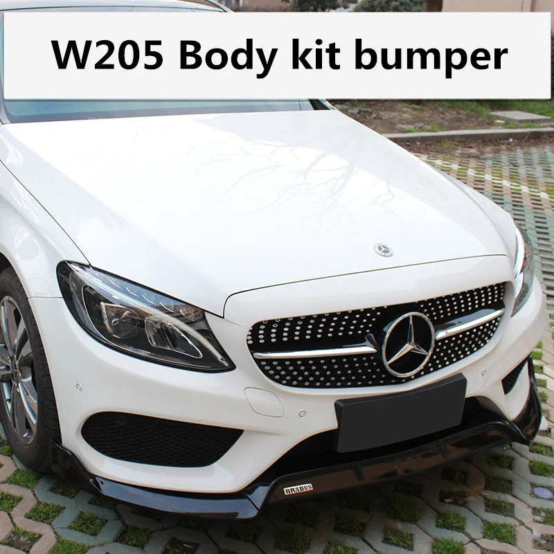 Для Mercedes-Benz W205 передний бампер диффузор защитные бамперы для Benz C200 C180 корпус