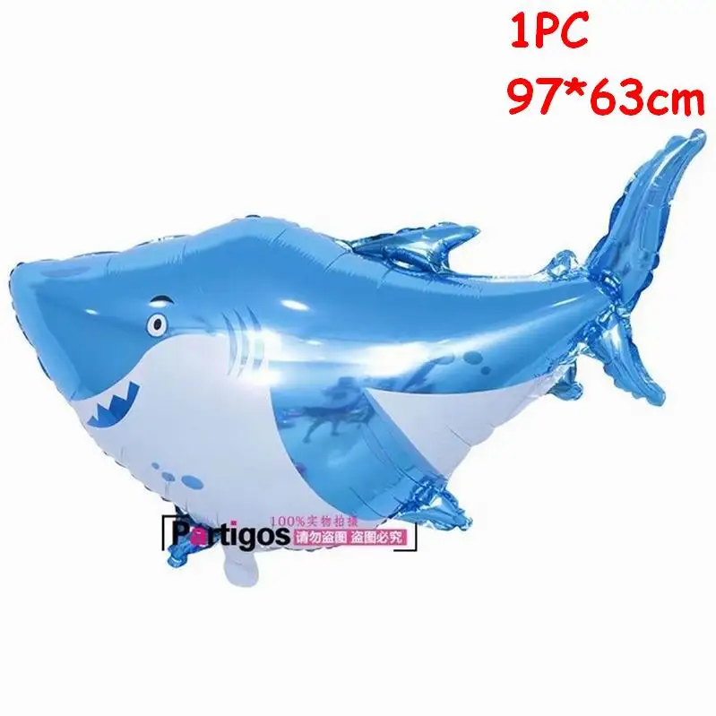 1pc shark Акула вечерние украшения 12 дюймов Латекс Акула воздушные шары "Океан" воздушный шар "Конфетти" День рождения воздушный шар Дети партия поддерживает поставки - Цвет: 1pc shark