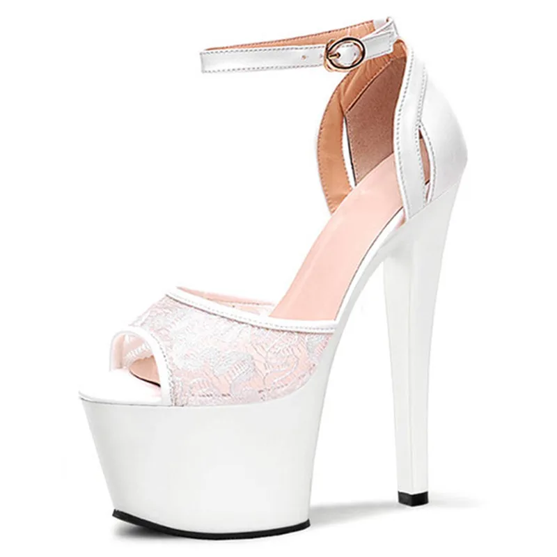 

Black dress super 17 cm high heels Roman sandals style fashion shoes