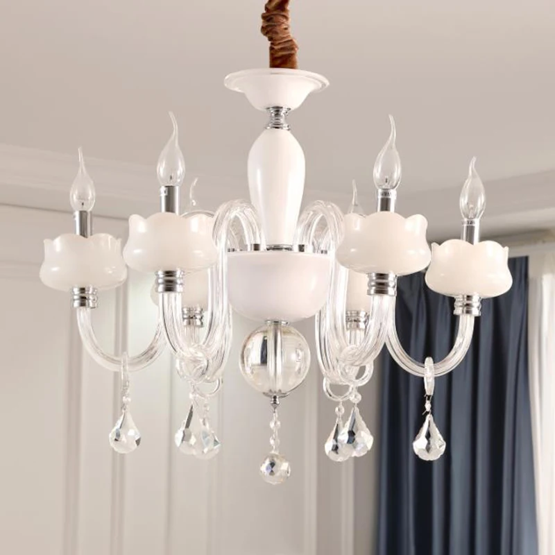 European style LED glass Chandelier lights modern crystal candle living room dinning home lighting fixture | Лампы и освещение