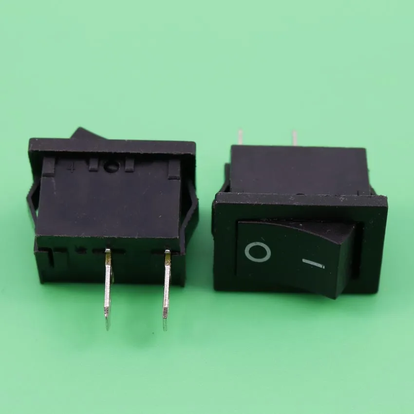 YuXi новый черный кнопочный мини переключатель 6A 10A 110 V 250 KCD1 101 2 pin кнопка