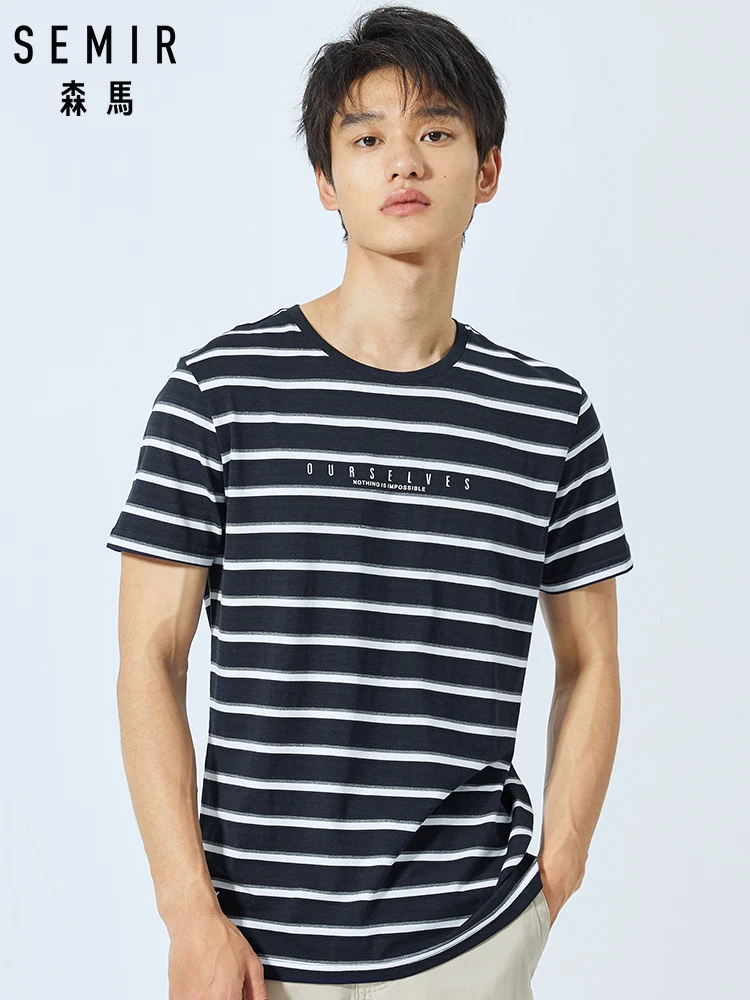SEMIR Новая модная летняя мужская футболка с коротким рукавом и крутым принтом 100%