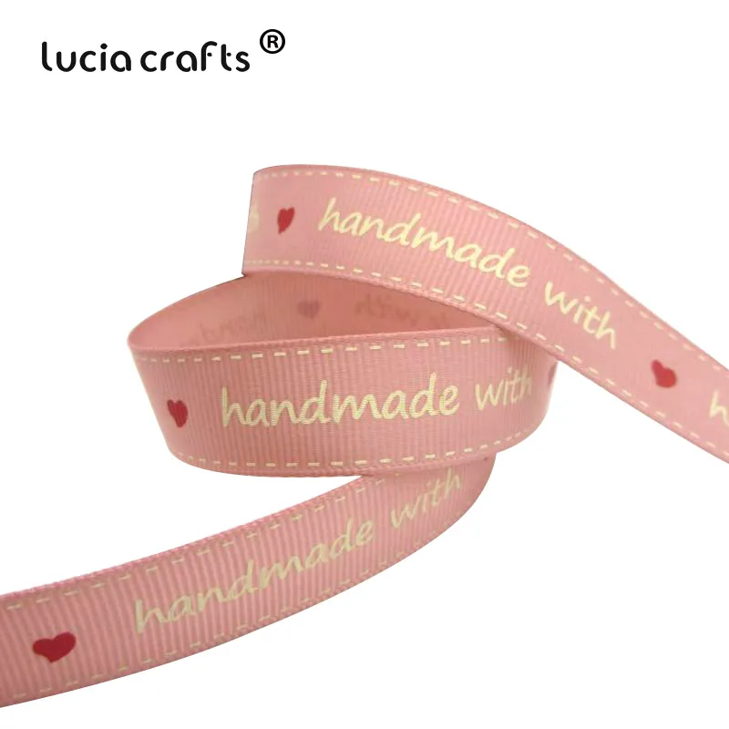 C2 Pink 1yard Флэш-памяти по доступной цене! 1 ярд 16 мм белый/розовый/темно-синий "ручной работы" печатные корсажная лента для свадебной вечеринки упаковочные материалы 040054359 - Цвет: C2 Pink 1yard