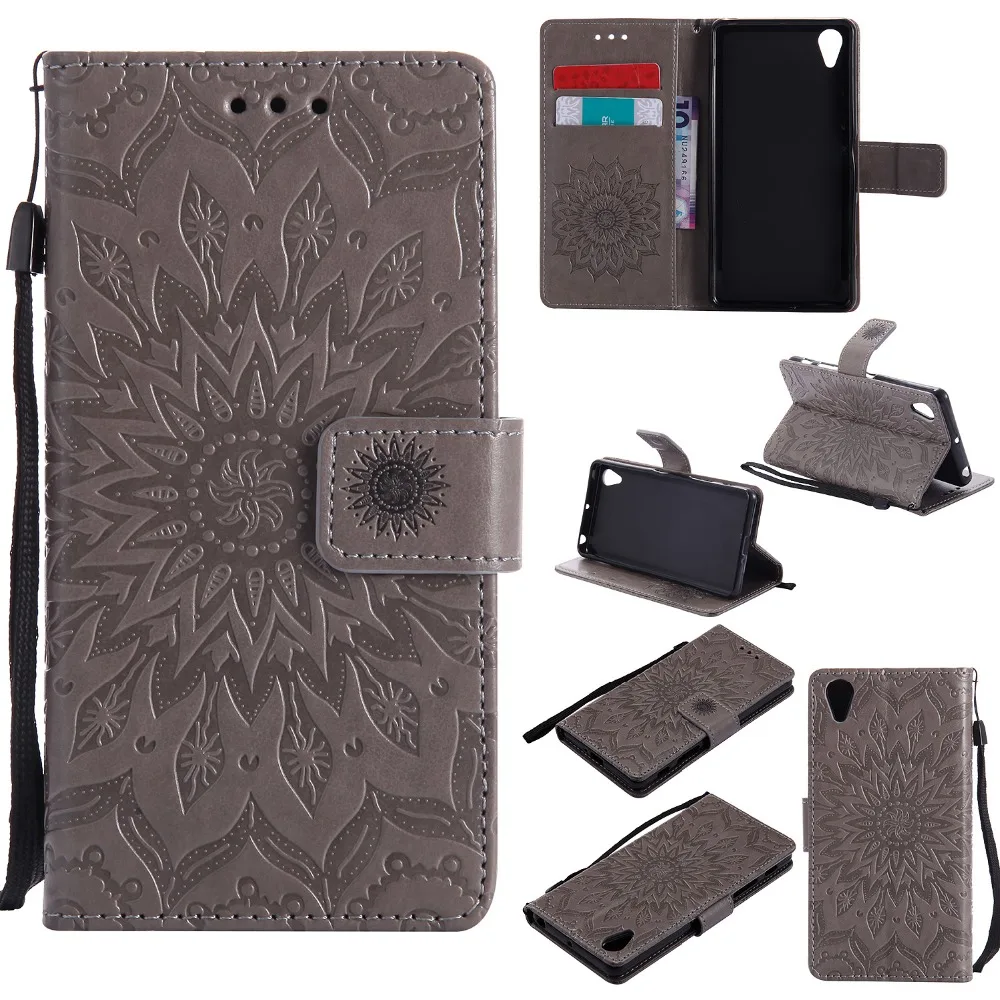 Чехол из искусственной кожи с подсолнухом для Sony X Performance чехол Xperia F8131 F8132 5 дюймов