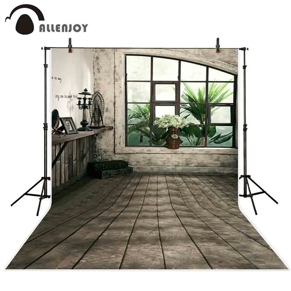 Allenjoy фон для фотосъемки винтажная комната окно цветок Фотофон фото студия Декор