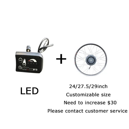 LED 24 27.5 29 INCH 36 в 250 Вт E набор для переоборудования велосипеда 2" 26" 700C Мотор колеса велосипеда электрический велосипед MTB дорожный велосипед комплект для переоборудования bicicleta электровик - Цвет: LED 24 27.5 29 INCH