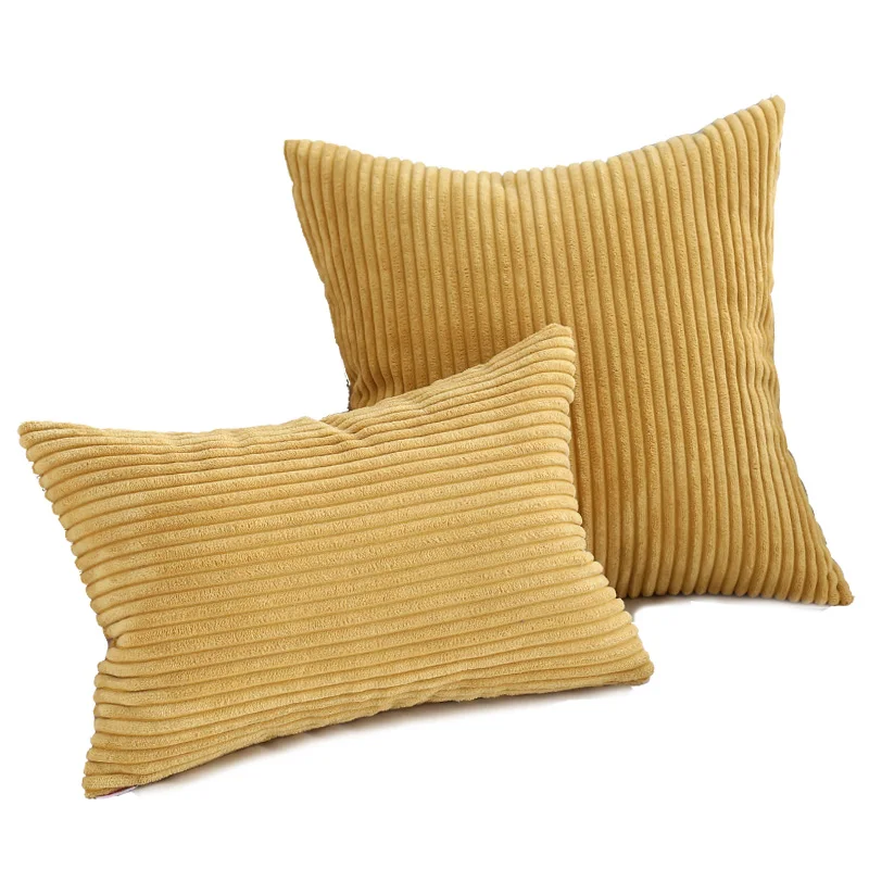 

European Cushion Covers Super-Soft Decor Striped Velvet Corduroy Decorative Cushion Covers For Sofa 45x45cm Decorative Pillows