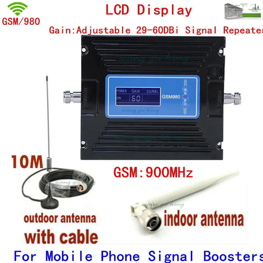 ЖК дисплей 60 дБ усиление GSM 900 Усилитель сигнала сотового телефона МГц