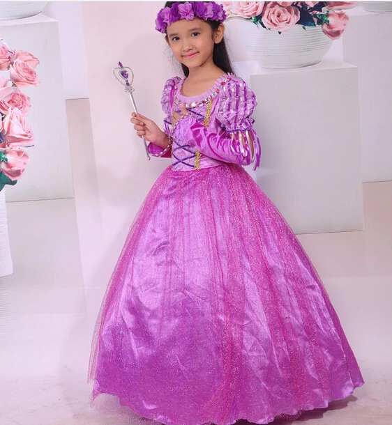 Фиолетовое платье Софии для маленьких девочек Детские платья принцессы детский
