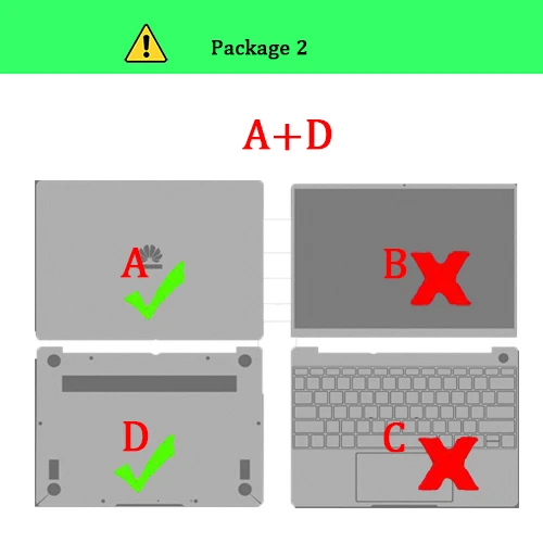 Package-2 A D Обложка для ноутбука huawei Matebook D X E 15,6 ''13,3'' 13 ''12'' наклейка для ноутбука huawei Matebook X Pro 13,9 наклейка - Цвет: Package-2 A D