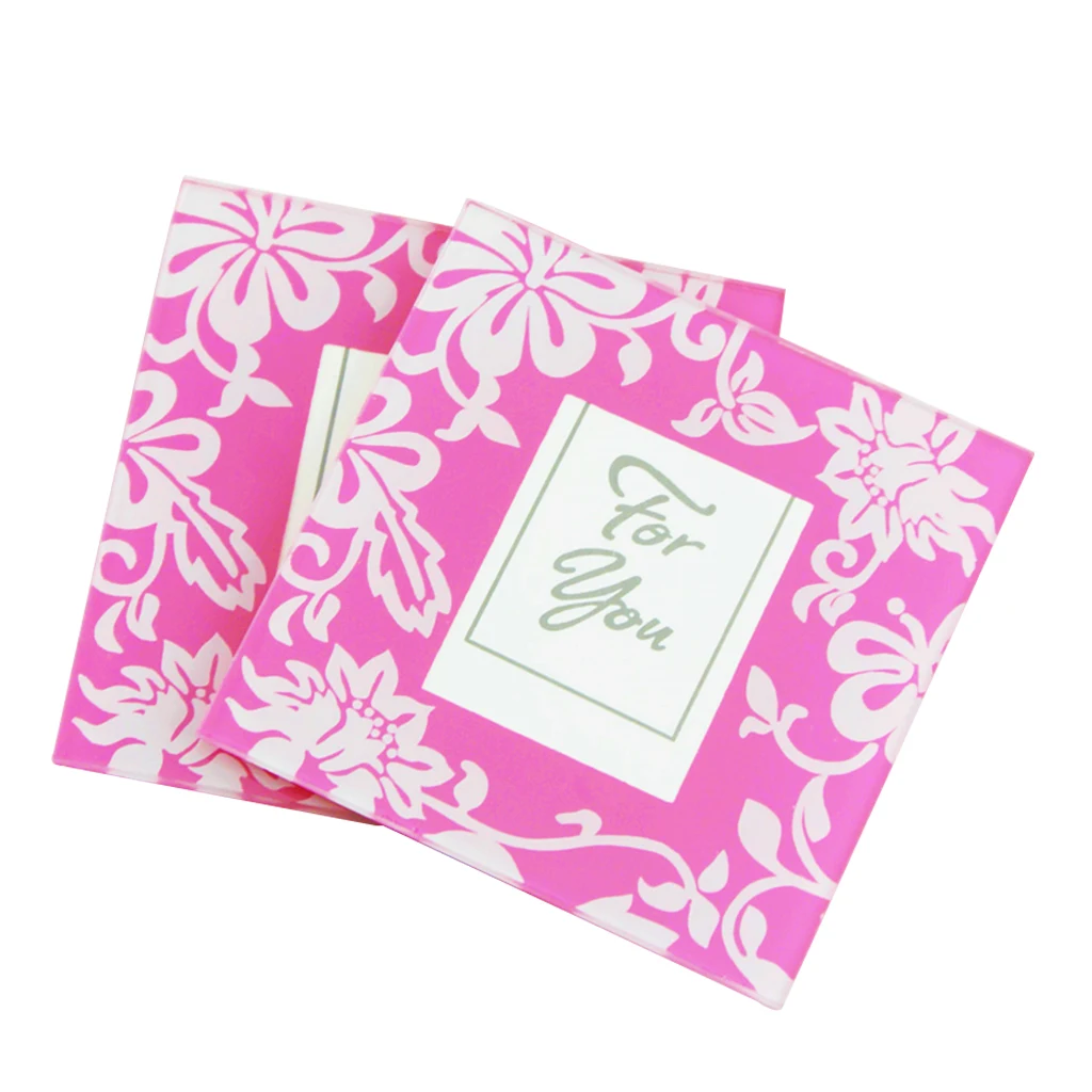 2 шт. модные стеклянные подставки розовая фоторамка подставка кофейная чашка