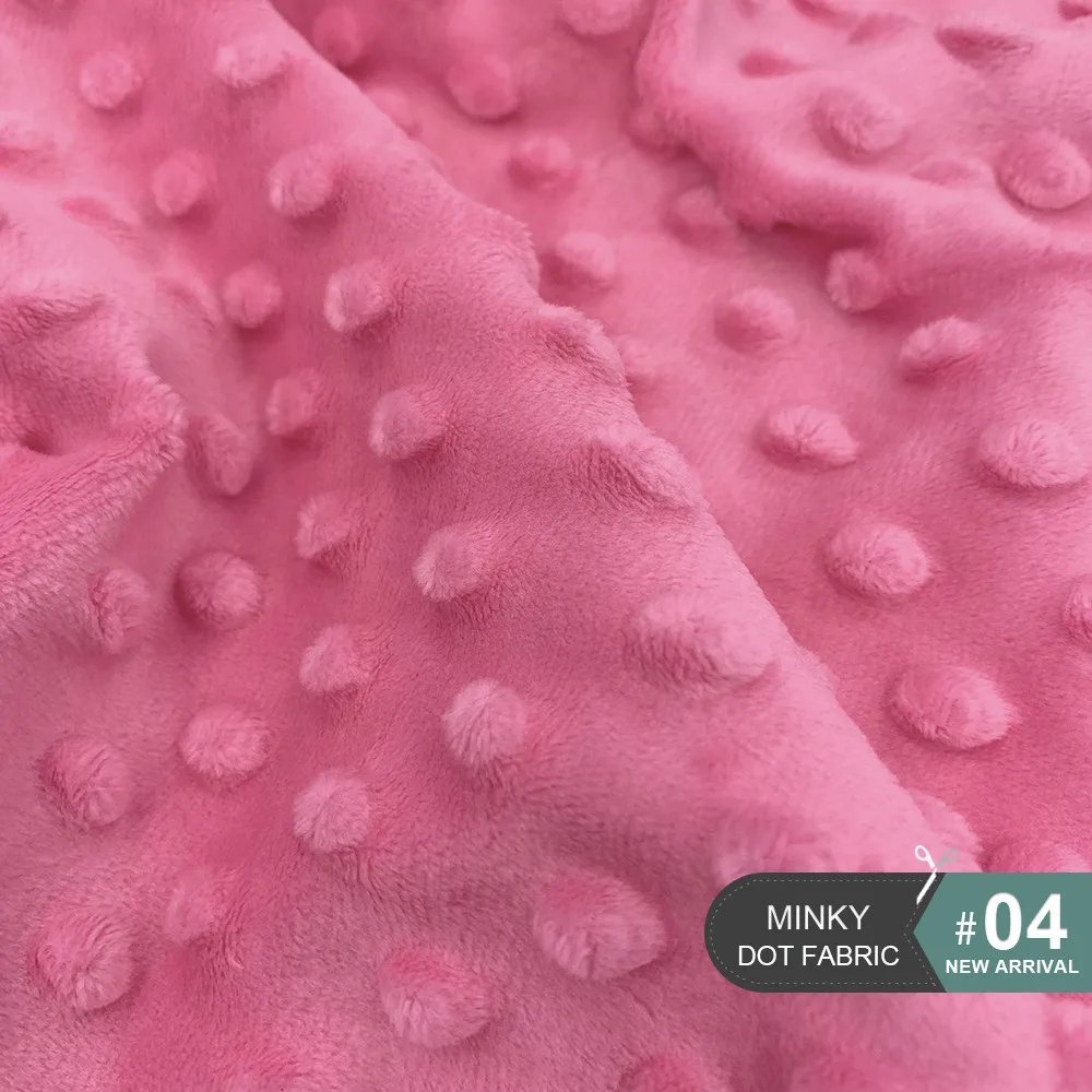 Плюшевая ткань Minky с тиснением в горошек 6 шт./лот 45x45 см супер мягкая флисовая из