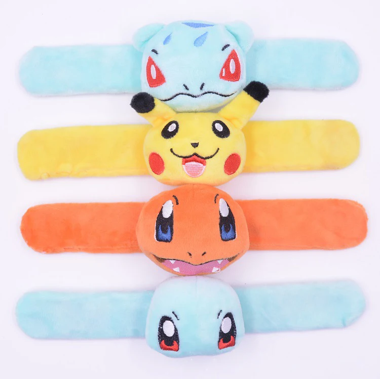 Мягкое детское кольцо Pikachu браслет на запястье с металлической памятью