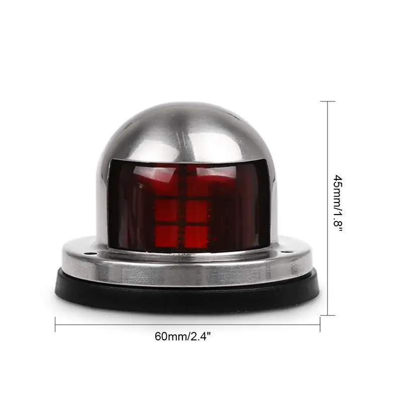 

1pair red green LED Bow Navigation Light for Marine Boat Yacht Pontoon Leisure universal 12V Stainless Steel Sailing Signal Lamp