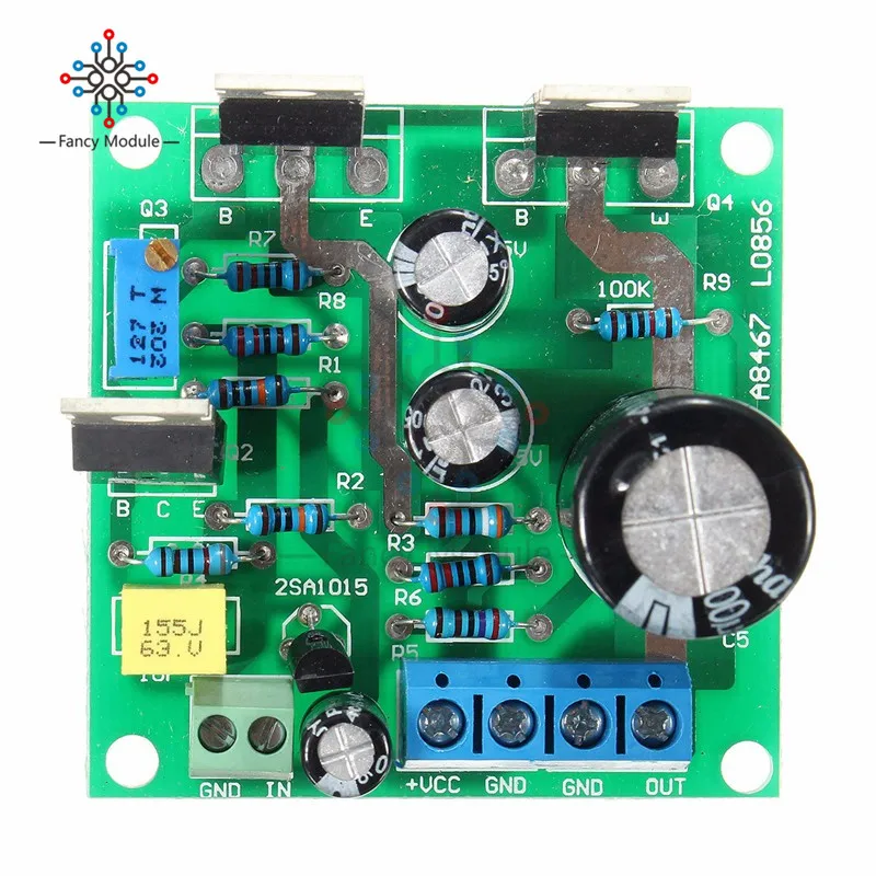 Мини TIP41C 1 CH моноканальный усилитель сборка доска чистый класс запечатанный многоповоротный регулируемый резистор модуль платы