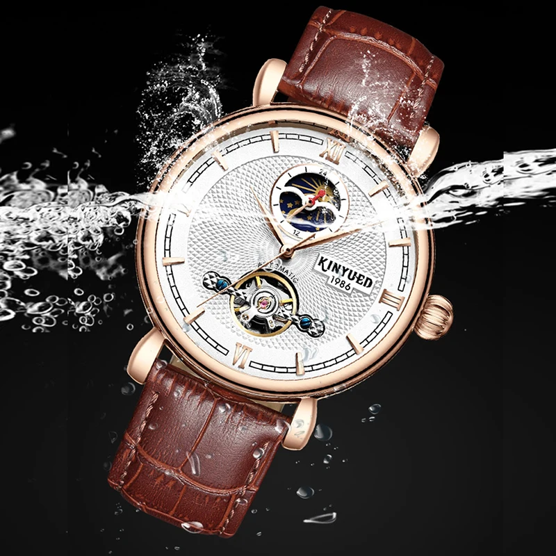 Business Fashion Casual Wristwatch Sports Luxury Dress Tourbillon Skeleton Watch Men Automatic Moon Phase Man Mechanical Watches | Наручные