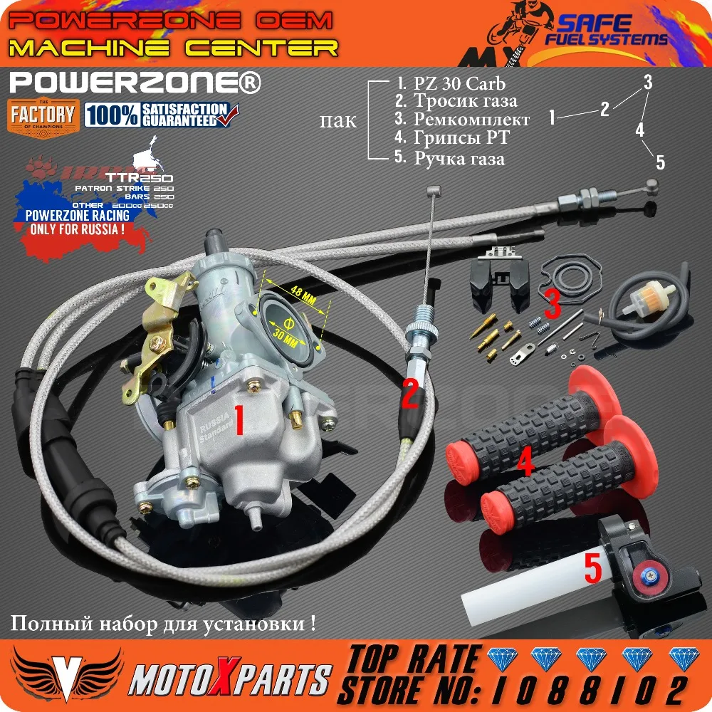Power Zone PZ30 IRBIS TTR250 настраиваемый струйный блок питания для карбюратора Keihin 30 мм +