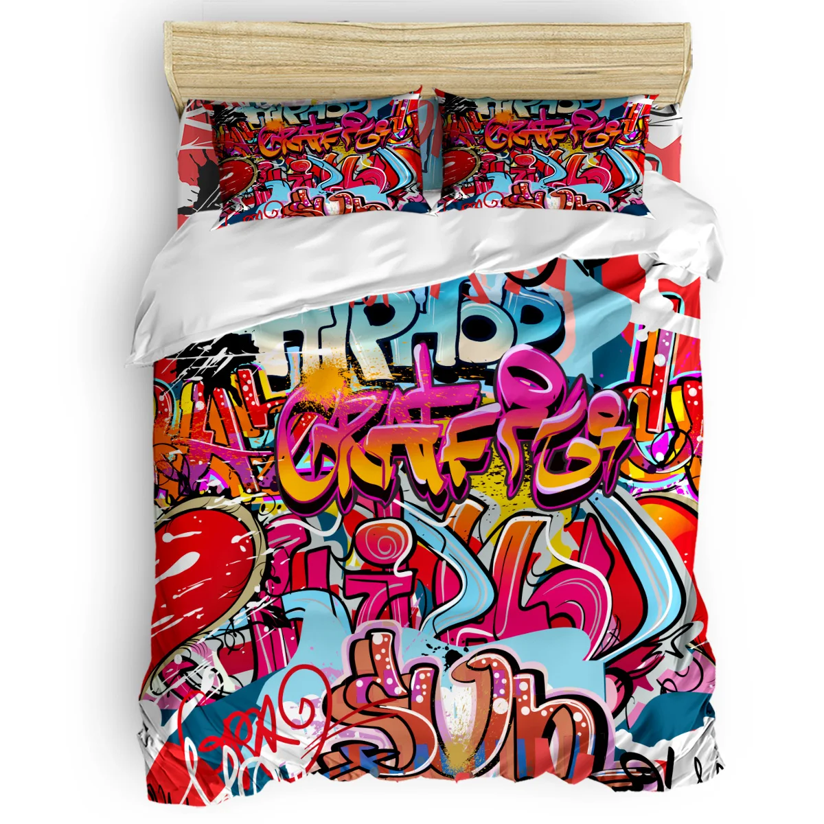 Индивидуальное художественное украшение в стиле &quotкаракули&quot пододеяльник