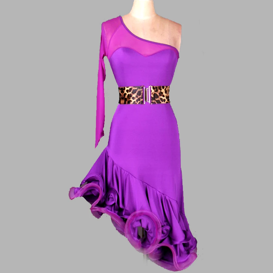 

Adult/Children Latin Salsa Dresses Leopard/Purple/Blue/Black/Red Cha Cha/Rumba/Samba Dance Wear Latin Dance Dresses For Sale