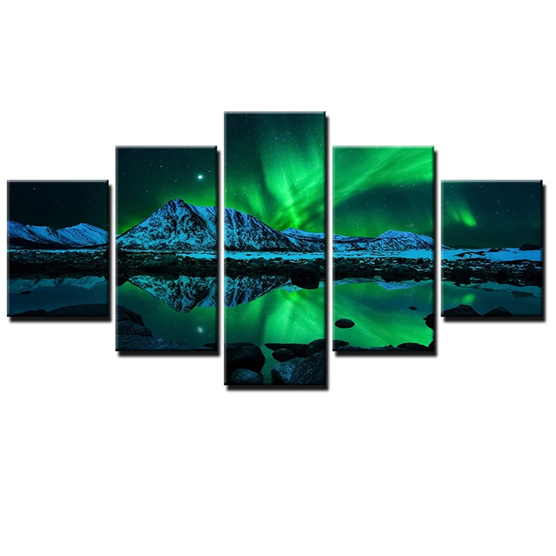 Камни в форме ромба круглый дрель diy алмазная живопись 5 шт. зеленый Aurora Borealis озеро