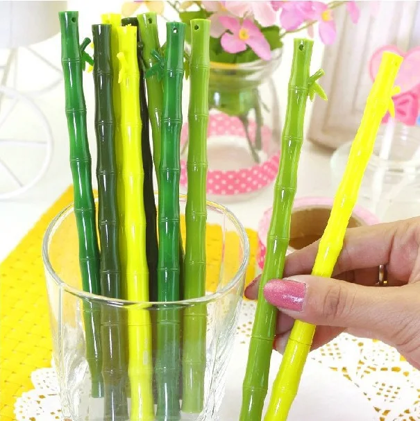 Новые модные бамбуковые шариковые ручки с высоким уровнем милые школьные