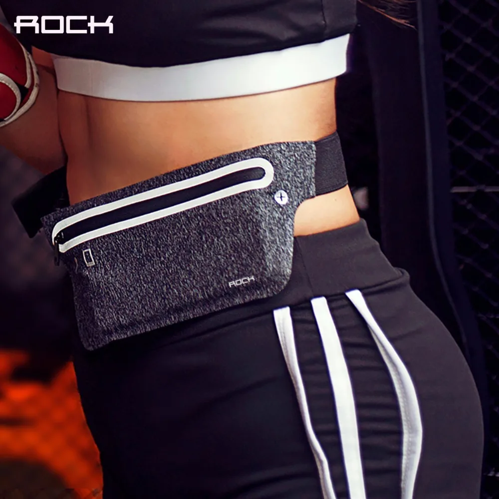 Rock Спортивная поясная сумка для мобильного телефона, чехол для телефона для бега, фитнеса, велоспорта, профессиональная Тонкая Повязка на руку, спортивный держатель для телефона для samsung