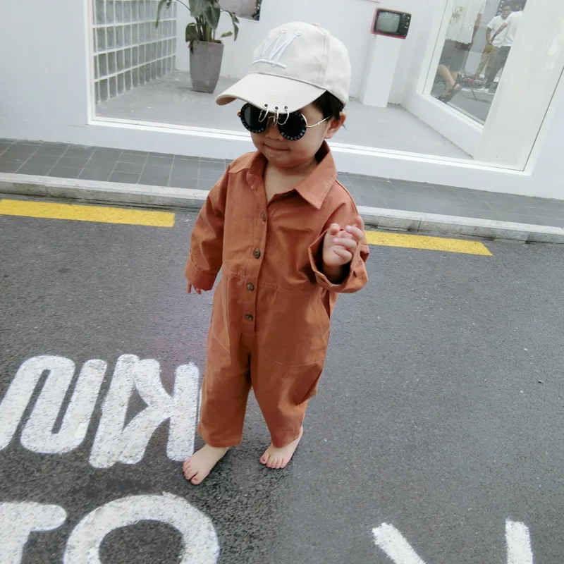 Новый Детский комбинезон с длинными рукавами для маленьких мальчиков и девочек