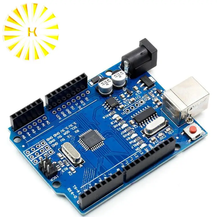 Высокое качество один Комплект UNO R3 (CH340G) MEGA328P для + USB кабель ATMEGA328P AU разъем