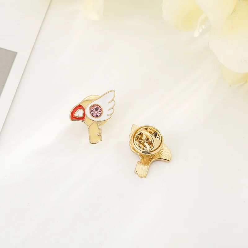 Брошь для косплея Сакура керо меч эмалированная заколка значок на лацкан крылья