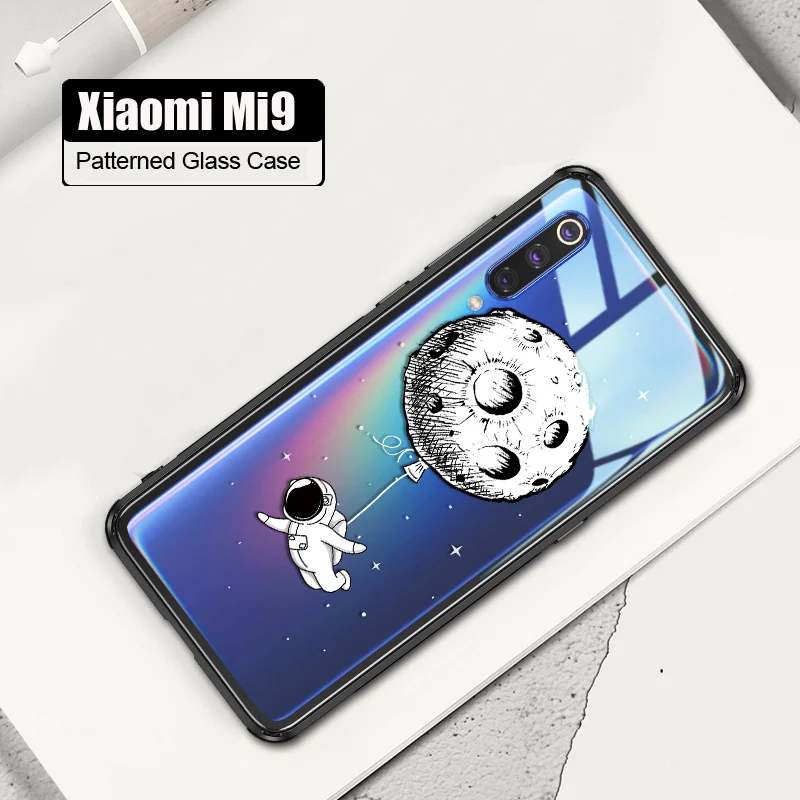 6D стеклянный чехол с узором для xiaomi mi 9 mi 9 se, роскошные животные, закаленное стекло для любви, силиконовая рамка, Жесткий Чехол для xiaomi mi 9 mi 9