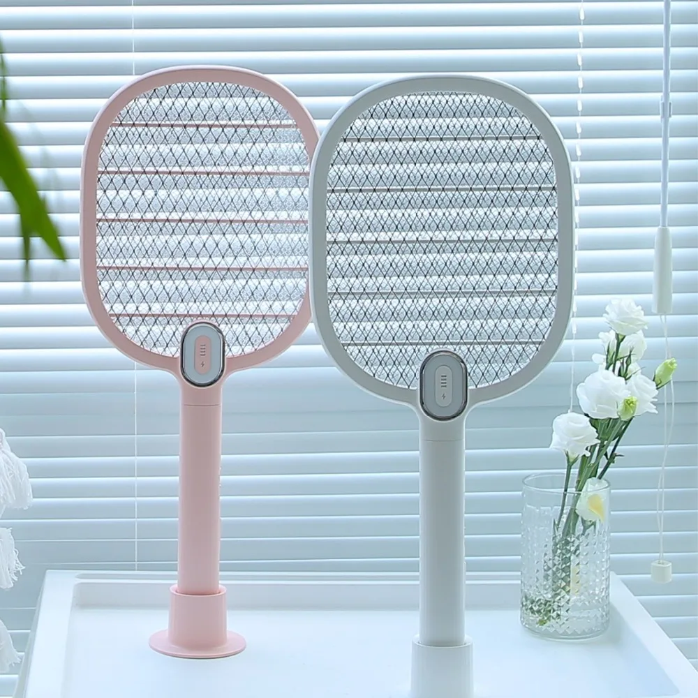 Xiaomi mijia электрическая ловушка для комаров Перезаряжаемые светодиодный Электрический насекомых ошибках Fly сетка от москитов убийца ракетки