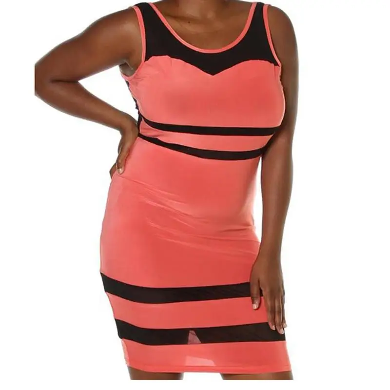 Женская одежда больших размеров сексуальное повседневное Сетчатое лоскутное