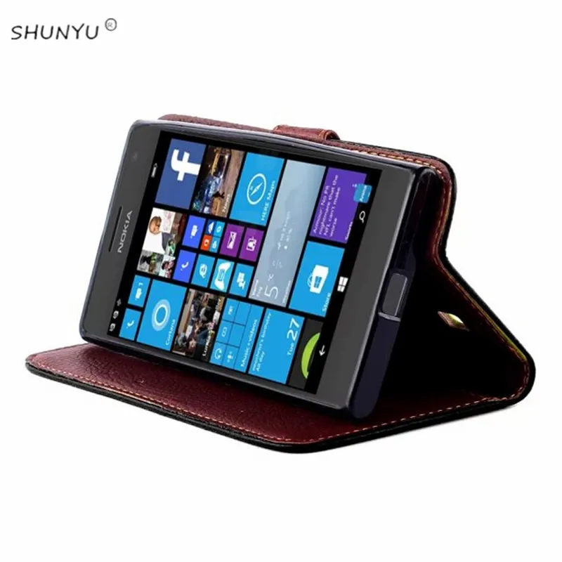 Для Nokia Lumia 730 735 N730 Case Лист Застежка PU Бумажник флип Кожаные Чехлы Стенд Держатель