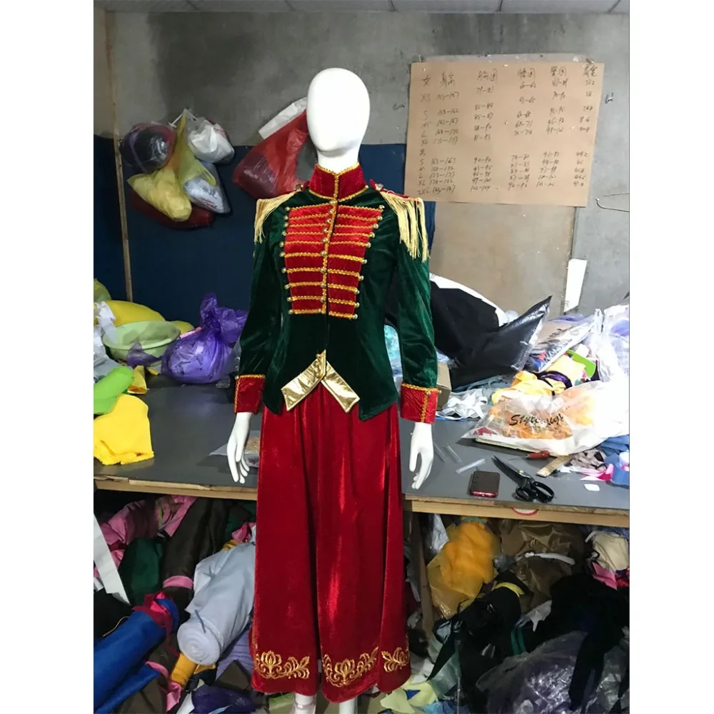 CosplayDiy индивидуальный заказ Щелкунчик и четыре области Косплей Костюм принцессы Клара синий топ куртка платье все размеры L320