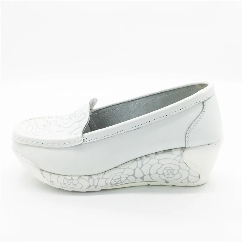 Женские туфли на танкетке с цветочным принтом без застежки|slip on|slip on shoesslip platform |