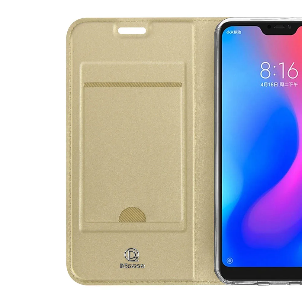 Чехол для Xiaomi Redmi 6 Pro PU + TPU флип-чехол ультра тонкий сотовый телефон сумка
