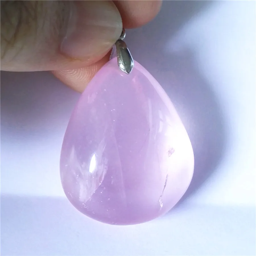 Genuine Natural Rose Pink Quartz Crystal Pendant For Women Necklaces Suspension Water Drop Stone | Украшения и аксессуары