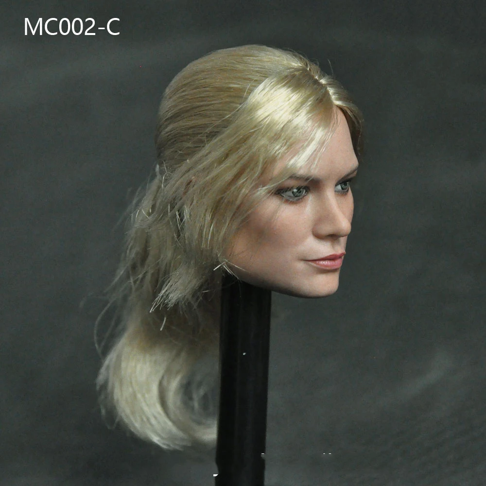 В наличии 1/6 MC002 Brie Larson женская голова лепить с желтым Pigtail для 12 &quotфигурки тела