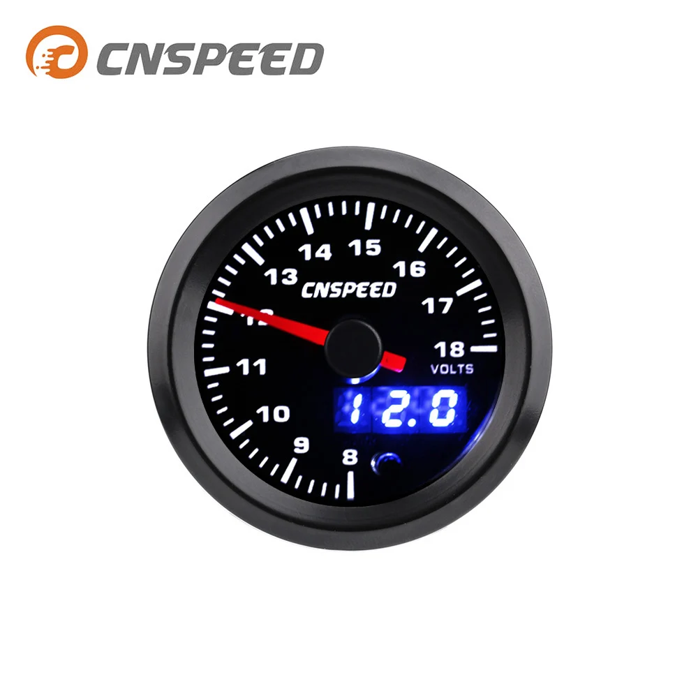 CNSPEED 2 &quot52 мм 7 цветов светодиодный автомобильный вольтметр 8 18 вольт