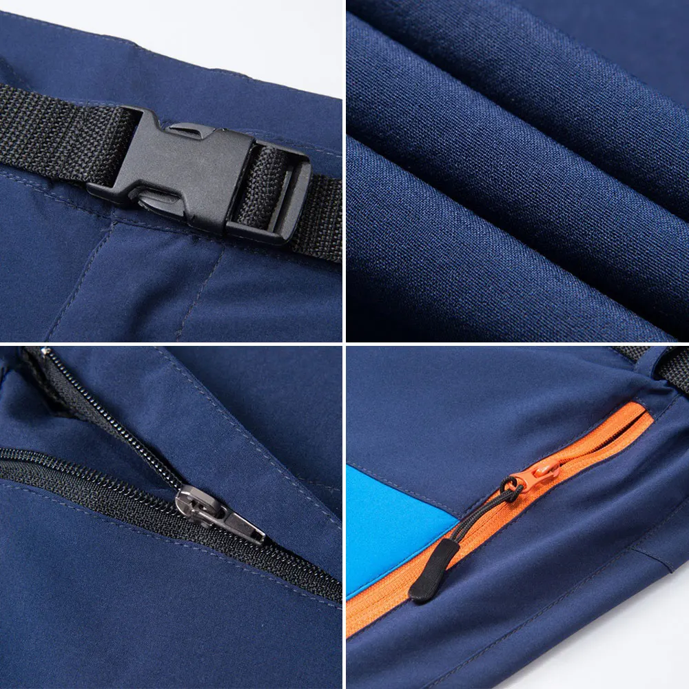 Мужские быстросохнущие брюки Facecozy тонкие дышащие комбинированного цвета для