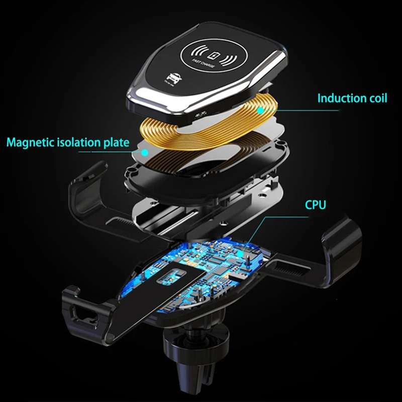 Беспроводное зарядное устройство Автомобильный держатель смартфон для телефона