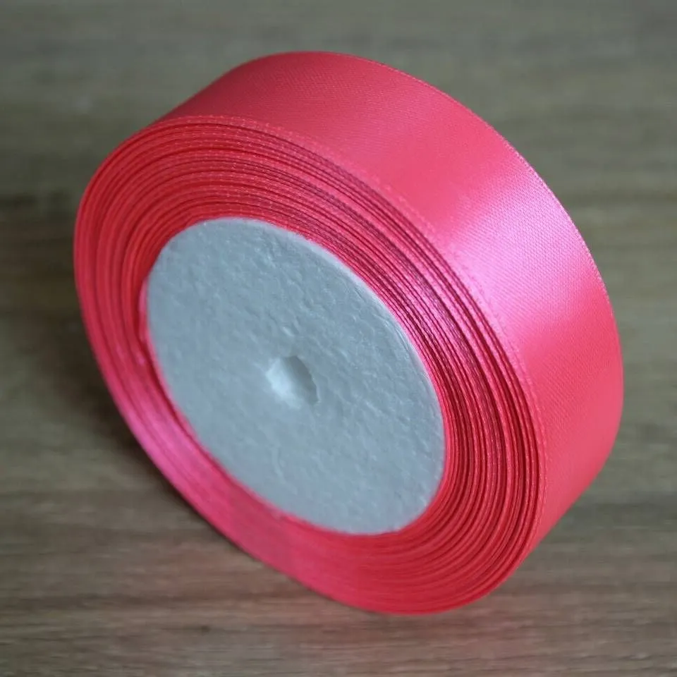 25 мм широкая атласная лента ярдов/упаковка DIY Ручная работа подарочная упаковка