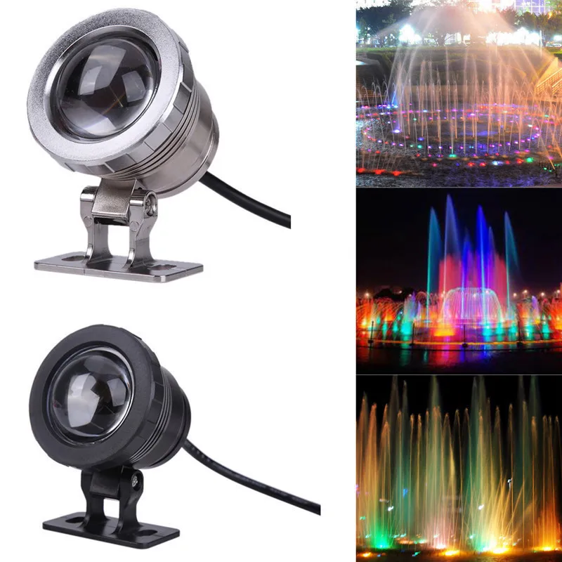 10 Вт AC 12 В RGB Светодиодная лампа для подводного фонтаина IP68 водонепроницаемая